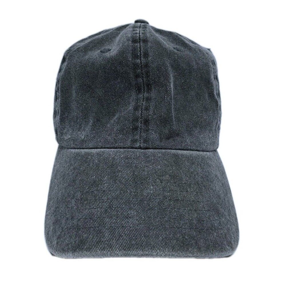 Gray Basic Hat Cap Strapback Grey Distressed Newhattan Dad Baseball Charcoal